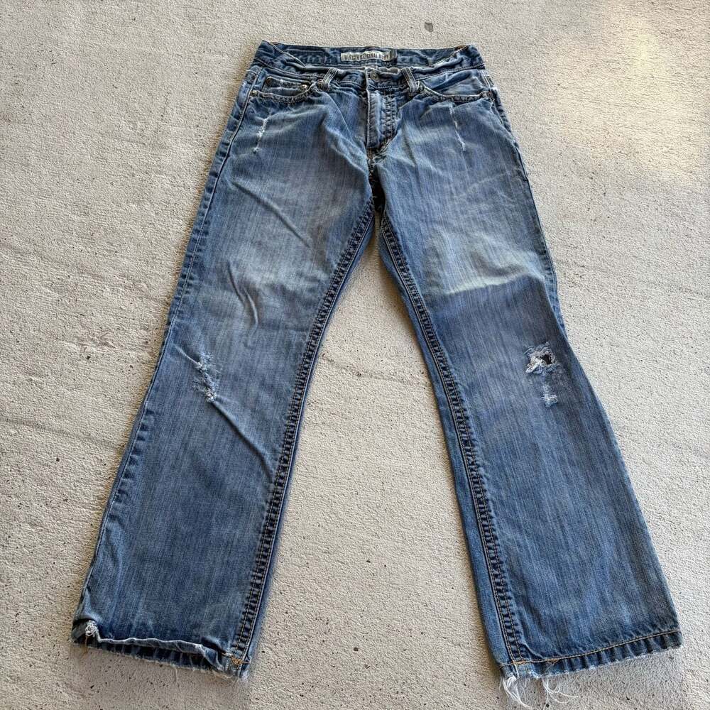 Y2K Aeropostale Benton Original Bootcut Jeans Size 28x30 Distressed Denim